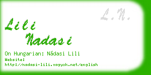 lili nadasi business card